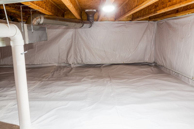 Finished Crawlspace with Vapor Barrier